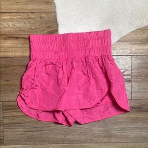 bright pink "The Way Home" athletic high waisted shorts